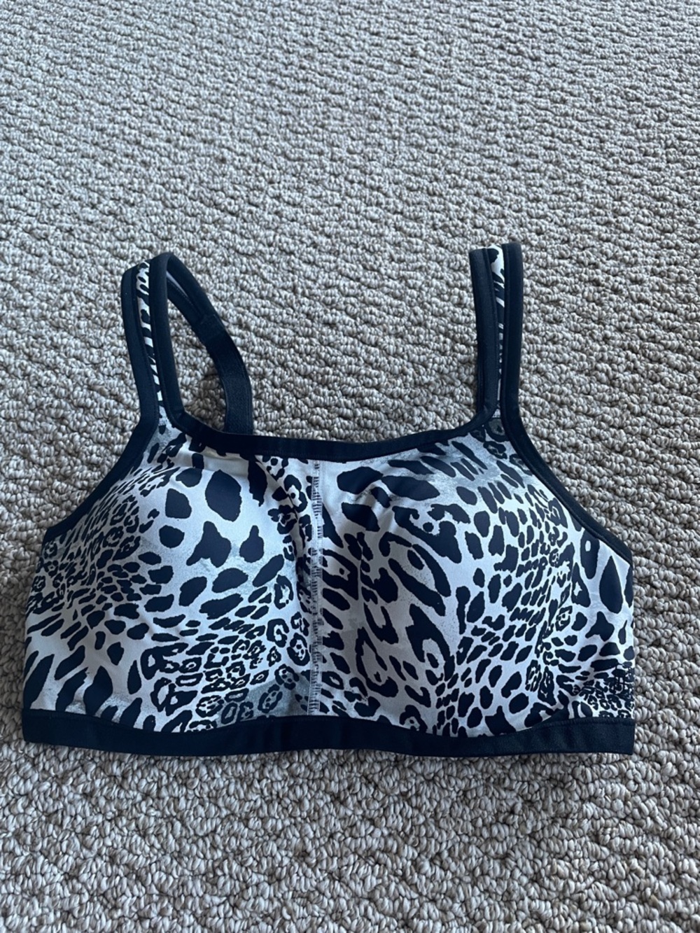 Natori Black & White Leopard-Print Sports Bra